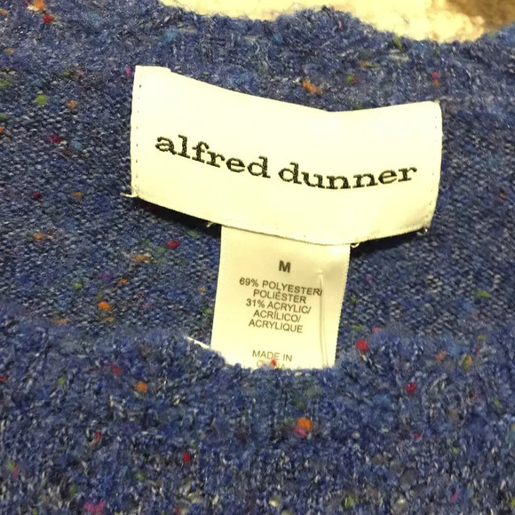 Alfred Dunner Blue Women's sweater Med NWT - Picture 5 of 5